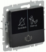 IEK BRITE мех. кнопка звонка СУ (инд. для отелей) 10А ВС10-1-9-БрЧ черный BR-V14-2-10-K02