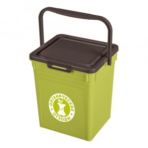 Контейнер для мусора 235х210х252 мм, 8л зеленый 434236809 Бытпласт