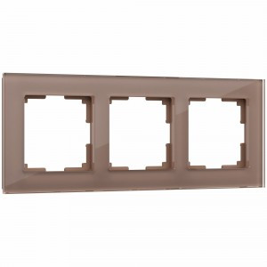Werkel рамка СУ 3 мест. Favorit (латте, стекло) W0031142