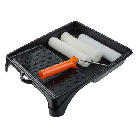 ЕРМАК Набор: валик поролон 200х16х6мм + 2 ролика + кювета