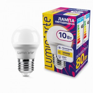 Lumin'arte лампа св/д ЛОН G45 10W E27 (800lm) 3000К 2K 78x45 LSTD-G45-10W3KE27
