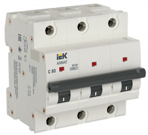 IEK ARMAT автоматический. выкл. M10H 3P C 80А AR-M10H-3-C080