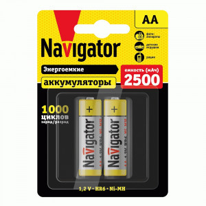 Ак-р Navigator /R6 2500mAh Ni-MH BL2 (20!)  94464