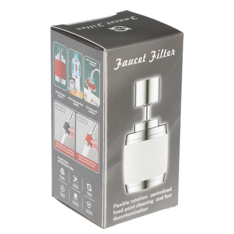 Аэратор-насадка для смесителя с фильтром, 2 режима, хром/черный