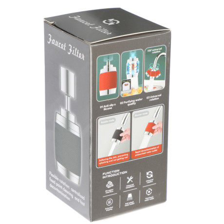 Аэратор-насадка для смесителя с фильтром, 2 режима, хром/черный