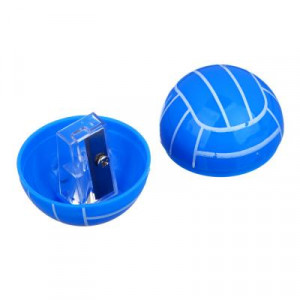 Точилка с контейнером в форме мяча, 3,7х3,7см, 1 отверстие, пластик, 4 цвета