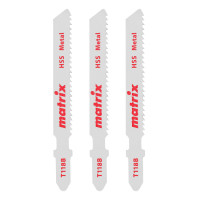 Полотна для электролобзика  по металлу, 3 шт, T118B, 50 x 2 мм, HSS Matrix