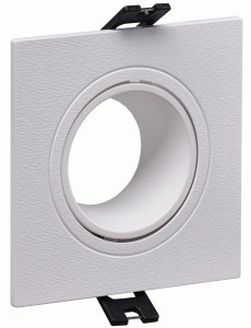 IEK св-к встр. под лампу MR16 GU5.3 4101 квадрат пласт. белый 93x93x29 LT-UVB0-4101-GU05-1-K01