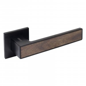 АЛЛЮР АРТ "Лана" BL (8615KOD) защитная пленка, матов.чёрный/коричневое дерево Комплект ручек (20)