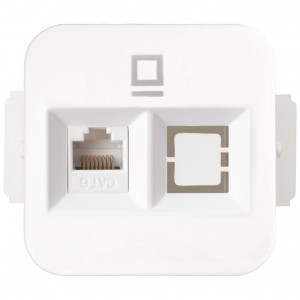 Bylectrica Гармония мех. роз. СУ комп. RJ-45, белый (корп. ABS) РК18-019