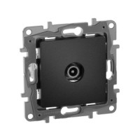 IEK ETIKA Plus мех. роз. TV СУ 1 мест. антрацит (оконечная, RG6, 5dB) 672665