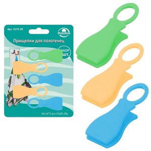 Прищепки для полотенец 5шт/уп, цена за уп 4,5см (кратность 3!!!) 75-50 Мультидом