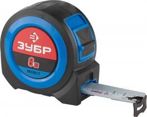 Рулетка ЗУБР "ПРОФИ",сверхширок полотно, особо длинный вылет,нейлон покр, упрочнен zu34059-08-27