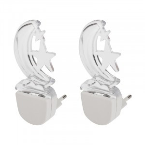 REXANT Комплект ночник св/д ЛУННАЯ НОЧЬ BLUE 1W 11,3х4,7х5см 230В/50Гц (2шт/уп,цена/уп) 75-0311-1