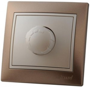 Lezard Мира диммер СУ 1 кл. 16А (800Вт) корич. металлик с перламутр.встав. (корп.PC)  701-3130-115
