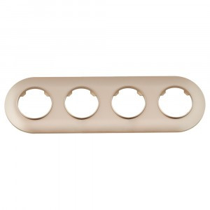 Bylectrica РЕТРО ПРОВАНС круг Рамка 4 мест. корп. ABS, (ЮЛИГ.735212.503 шампань)