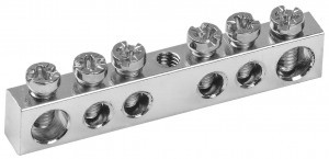 IEK Шина PEN "земля-ноль" 6х9мм 6/1 Ni (6групп/креп. цен.) YNN10-06-100-N