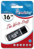 Флеш-диск (флэшка) USB 16Gb SmartBuy Glossy Black (SB16GBGS-K)