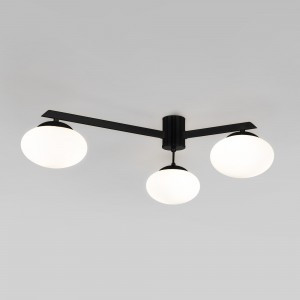 Eurosvet люстра 3x20W 625х540х165 мет. черн./бел./матовый Opaline Умный дом 70220/3 a065764