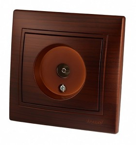 "Lezard Мира роз. TV СУ 1 мест. маун (RG6, оконечн.) (корпус PC) 701-0404-130