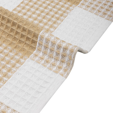 PROVANCE Basic Плед хлопок, 180х200см, клетка, бежевый