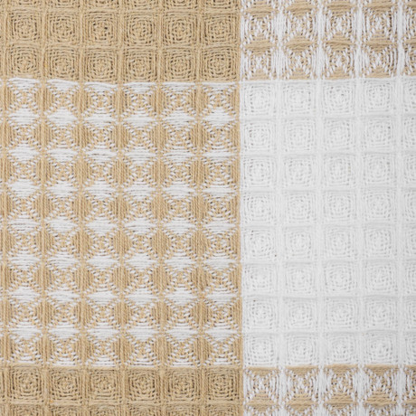 PROVANCE Basic Плед хлопок, 180х200см, клетка, бежевый