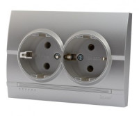 Lezard DERIY роз. СУ 2 мест. 16А (земля) металлик серый