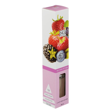 NEW GALAXY Ароматизатор диффузор, 50 мл., табак-ван, рай насл, лесн яг, цитр, маг сад, цвет микс