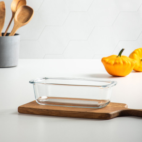 SATOSHI Форма для запекания жаропрочная прямоугольная, с ручками, узкая, стекло, 27х14х7,2см, 1,5л