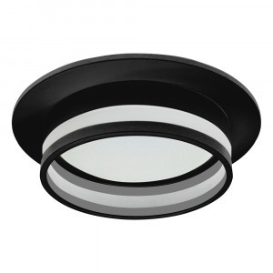 Feron св-к встр. под лампу GX53 черный круг IP20 110х110х48 DL502 LUNA 51090