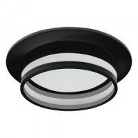 Feron св-к встр. под лампу GX53 черный круг IP20 110х110х48 DL502 LUNA 51090