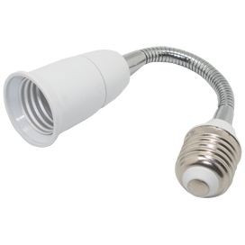 Ecola патрон-переходник гибкий с цоколя E27 на E27 150мм Белый A7F17WEAY (6!)