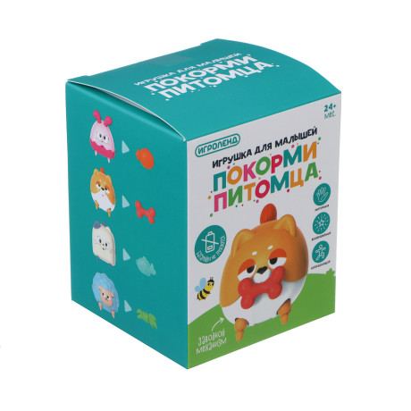 ИГРОЛЕНД Игрушка для малышей "Покорми питомца" заводная, ABS, 8х10х8см