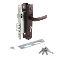 Замок врез ЗВ4-1-8 Avers с ручками (медь) цилиндровый Россия  \10