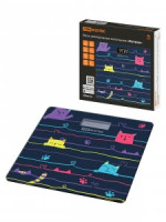 Весы напольные эл. TDM &quot;Котики&quot;, стекло, деление 100г, до 180кг, 28*28см SQ4012-0007