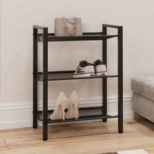 Подставка д/обуви (пвл) Торонто 13 (3полки) 47*26,5*61 (черный) ПДОТ13Ч под заказ ЗМИ