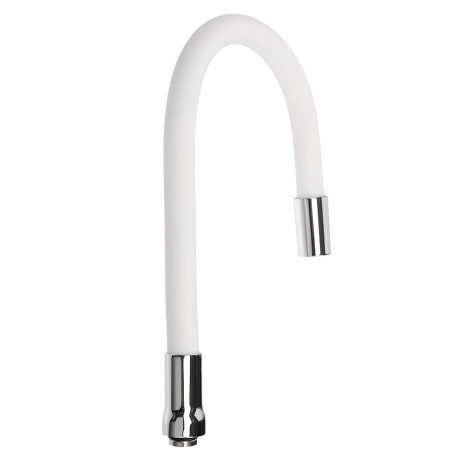Излив смесителя для кухни, гибкий, силиконовый, 1 режим, 50см, белый