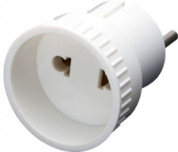 STEKKER сет. вилка-переходник (адаптер) 250V 10A круглый, белый ADP10-05-20 39005