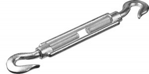 Талреп STAYER "MASTER" DIN 1480, крюк-крюк, оцинкованный, М6, (уп. 15 шт)