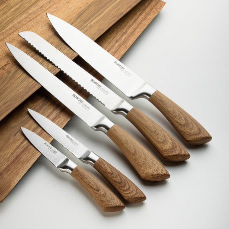 SATOSHI Роше Набор ножей кухонных 6пр, подставка с полипропиленовыми разделителями