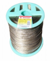 Трос стальной в ПВХ изоляции d=3.5 мм, катушка 200 метров  REXANT, 09-5335