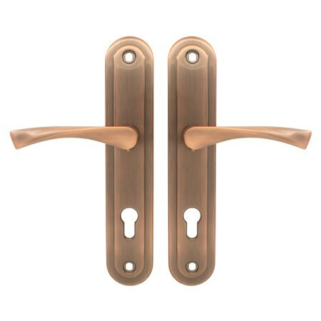 Ручки на планке AVERS HP-85.0423-AC (медь, под цилиндр, межос-85мм)   \24