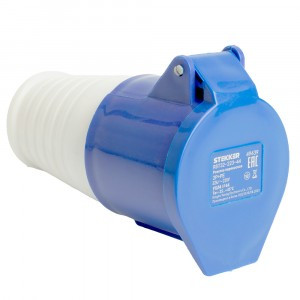 STEKKER силовая розетка CEE переносная ST-223 2P+PE 32А 220В IP44, RST32-223-44 49439