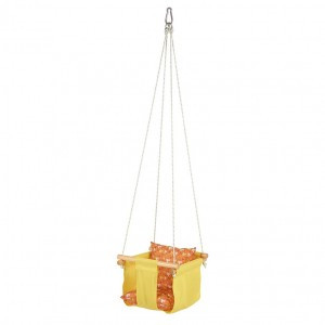 Качели детские подвесные Polini kids Зверушки, желтый (мест 1)