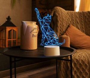 Фигура "Кошка" 3AAA (не в/к) 1 LED RGB USB кабель в/к 135x80x255 ULI-M501 RGB/3AAA Uniel