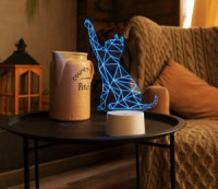 Фигура &quot;Кошка&quot; 3AAA (не в/к) 1 LED RGB USB кабель в/к 135x80x255 ULI-M501 RGB/3AAA Uniel