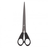 Ножницы STAFF "Basic", 180 мм, чёрные, ПВХ чехол с европодвесом, 236939