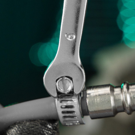 Ключ комбинированный, 6 мм, CrV, матовый хром Stels