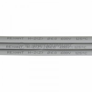 REXANT термоусадка трубка ТУТ 6/3 мм, серая (упак. 50 шт. по 1 м)  (50!) 20-6010