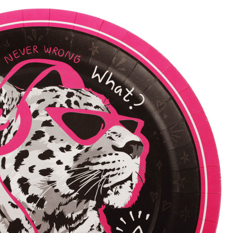 Набор бумажных тарелок Леопард-меломан, в т/у пленке, 6 шт d=230 мм